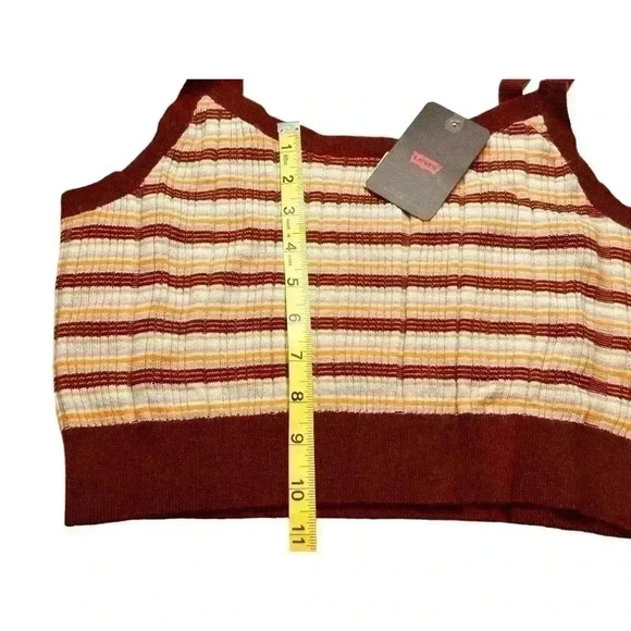 Levi’s Women’s 1/2 Sweater Cropped Top Size XL NWT Rust Orange - Picture 5 of 7